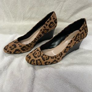 Kelly & Katie leopard wedges